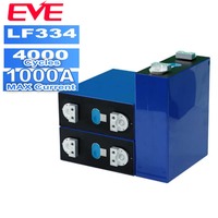 بطارية EVE الأصلية LF344 3.2V 350Ah LiFePO4 مع محول مزود بقطبين ملحبين بفتحتين ملحومة من المصنع، شحن سريع DDP.