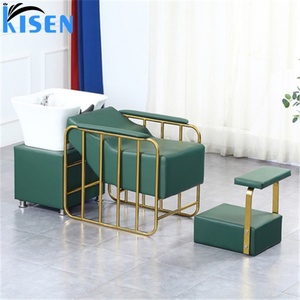 Sillón de Barbería y Spa Capilar Kisen Moderno y de Lujo, Cama de Lavado para Salón de Belleza, Silla de Masaje y Champú en Venta - Product Image 2