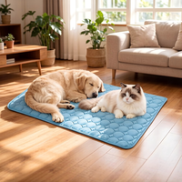 Tapis rafraîchissant de luxe pour chiens et chats, lit d'été pour animaux, couverture/cheminée en tissu durable, coussin de glace, accessoires pour animaux de compagnie extra-larges
