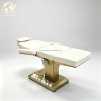 Table de massage électrique professionnelle moderne pour soins de beauté, pliable, réglable en hauteur, en cuir PU, lit d'examen facial pour spa 3