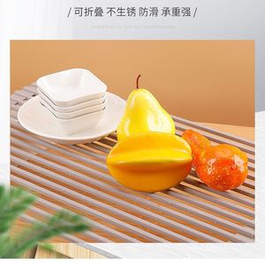 Silicone Square Folding Kitchen <b>Rack</b> Anti Slip Non Deformable Sink Draining <b>Dish</b> <b>Rack</b> - Product Image 5