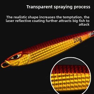 Señuelo artificial rígido de placa de hierro para lances largos desde la orilla, tipo cinta pequeña con lentejuela giratoria, para macarela española y aguja de mar. - Product Image 4