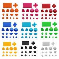 Kit de boutons de couleur unie, pièces de rechange pour manette PS4 JDS-040, manette de jeu en plastique, pièces de rechange abondantes, 15 pièces/ensemble
