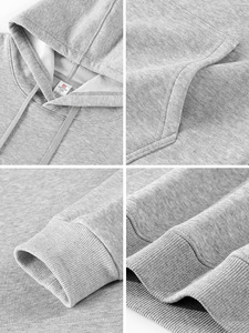 Autunno inverno felpa con cappuccio imbottita in <span class=keywords><strong>velluto</strong></span> pesante 400g tinta unita Europa maglione Casual largo caldo in più colore volpe argentata - Product Image 4