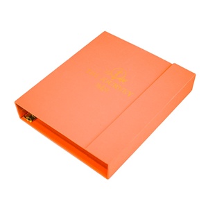 Tùy chỉnh Vàng sắt Clip trình bày bookcloth linen vải Vòng chất kết dính hộp thư mục tập tin với tùy chỉnh - Product Image 2