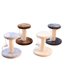 Vente en gros usine : Arbre à chat d'intérieur en carton, écologique et durable, avec mini-griffoir en corde de sisal, perchoir en peluche et jouet souris suspendu