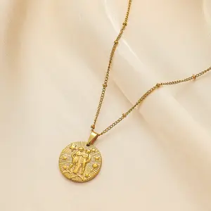 Женское золотое ожерелье из нержавеющей стали