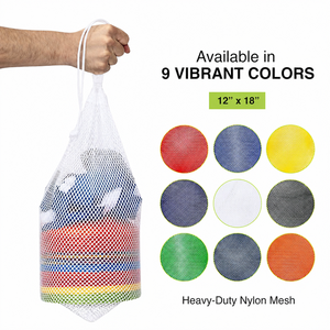 Sac en filet à cordon de serrage 12x18 pouces, robuste, avec fermeture à cordon, 9 couleurs, pour équipement de sport, plage, piscine, buanderie, voyage, courses, camping - Product Image 2