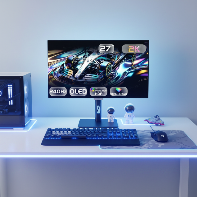 Factory Price 27 Inch 2K QHD 0.03ms OLED Screen Desktop Display Oled Gaming Monitor 240 hz Wholesale
