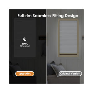 Persianas Celulares Manuales con Riel Lateral de Tela Blackout Honeycomb para Tragaluces - Product Image 1