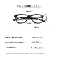 Montures de lunettes unisexes vintage rétro personnalisées avec logo, rectangulaires, en acétate, anti-lumière bleue, diamant, écologiques, de haute qualité