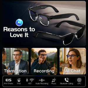 Lunettes Intelligentes NX Z6 AI avec Caméra, Photos 32MP, Vidéo 4K Stabilisée, Traduction et Reconnaissance en Temps Réel, <span class=keywords><strong>Réduction</strong></span> <span class=keywords><strong>de</strong></span> <span class=keywords><strong>Bruit</strong></span> Double Micro, IP65 - Product Image 2
