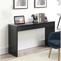 Table console d'angle moderne en MDF écologique avec base en tréteaux pour salon et entrée