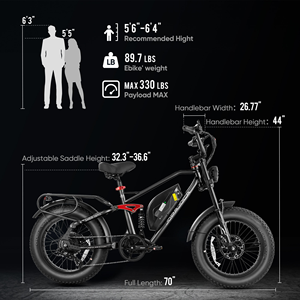Bicicleta eléctrica Eahora Terra 48V 25AH con suspensión completa, neumáticos gruesos de moda, potencia personalizada, bicicleta eléctrica, e-bike. - Product Image 4