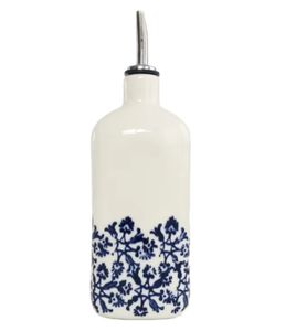Bouteille à huile d'olive en céramique de porcelaine vintage bleue et blanche Distributeur d'huile pour la maison Restaurant - Product Image 4