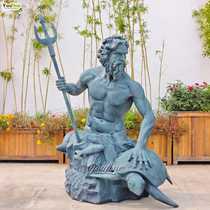 Tamanho personalizado Mitológica Sea God Escultura Fundido <span class=keywords><strong>Bronze</strong></span> Estátua Netuno - Product Image 6