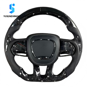Volante Deportivo de Fibra de Carbono Forjado Real con LED para Dodge Charger Sxt SRT <span class=keywords><strong>Rt</strong></span> Challenger Scat Pack Durango Ram 1500 Charger Hellcat - Product Image 2
