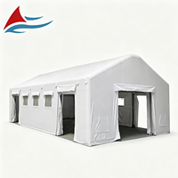 Tente médicale gonflable, abri d'urgence extérieur, installation rapide, résistante au vent, ignifuge, imperméable, double couche, installation rapide