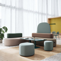 Tissu moderne bureau salon canapé meubles longue salle pouf tabouret tissu banc public sièges