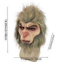 Nouveau Masque de singe en latex pour Halloween, pour adultes, pour cosplay