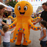 Costume gonflable de pieuvre pleine grandeur pour adulte, tenue de mascotte animale marine pour fêtes et divertissements
