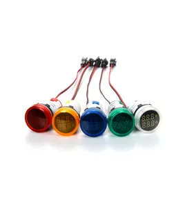 AD101-22VAM 22mm round led indicator V A digital display current voltage meter indicator pilot lamp
