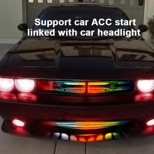 3 năm Bảo hành rgbic <span class=keywords><strong>LED</strong></span> lưới tản nhiệt đèn IP68 ứng dụng không thấm nước điều khiển từ xa phía trước nướng dải đèn cho xe tải xe SUV - Product Image 6