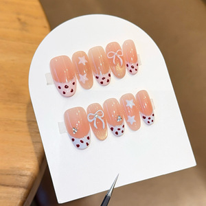 Ongles artificiels de haute qualité style printemps-<span class=keywords><strong>été</strong></span> avec motif œil de chat et étoile, réutilisables, à presser, vente en gros - Product Image 3