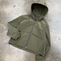 Veste bomber coupe-vent à col montant décontractée pour homme, hiver, 100% nylon, imperméable, double fermeture éclair, veste pour homme