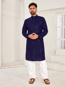 Pyjama Kurta pour hommes spécial mariage approvisionnement direct d'usine vente à l'exportation pyjama Kurta ethnique pour hommes - Product Image 6