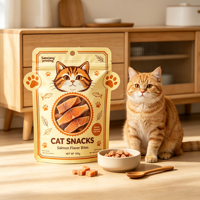 Sachet personnalisé en aluminium imprimé par gravure pour aliments pour animaux de compagnie, pochette de forme spéciale, sachet autoportant pour friandises et snacks pour chiens et chats