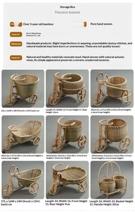 Handmade Rustic Bamboo Woven <strong>Small</strong> <strong>Storage</strong> <strong>Basket</strong>-Eco-Friendly Multi-Purpose Home Decor for Fruits Wine &amp; Miscellaneous Items - Product Image 2