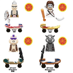 Vente en gros de figurines d'action en plastique ABS, <span class=keywords><strong>tortues</strong></span> <span class=keywords><strong>ninja</strong></span> mutantes, jouet pour adolescents, ensemble de blocs de construction, jouet DIY pour les enfants de 14 ans et plus - Product Image 1