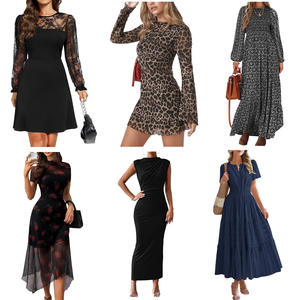 Lots en gros de robes de soirée mixtes pour femmes, de haute qualité et à prix abordable, avec manches, origine CN/GUA, modèle QZ-078 - Product Image 1