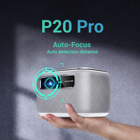 바이인텍 R20 프로 HD 1080P 프로젝터 WiFi 3D 4K 비디오 영화 스마트 프로젝터 DLP 홈 시어터 시네마 빔머 15600mAh 배터리 탑재
