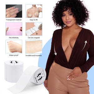 Ruban adhésif pour le buste 5cm*5m Transparent Ruban pour seins Push up Autocollant pour seins Imperméable Multi-usages Pâte pour le buste - Product Image 4