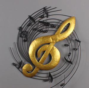 Instruments de <span class=keywords><strong>musique</strong></span> à tenture <span class=keywords><strong>murale</strong></span> artisanale en <span class=keywords><strong>métal</strong></span> Décorations créatives pour la technique de coulée de café de bar de magasin - Product Image 5