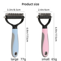 Accessoires pour animaux de compagnie, chiens et chats, produits de toilettage, best-sellers, vente en gros, peigne double face en acier inoxydable pour chiens et chats, brosse pour enlever les poils