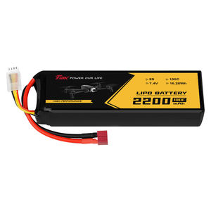 OEM/ODM <span class=keywords><strong>7.4V</strong></span> <span class=keywords><strong>2200mAh</strong></span> 리포 배터리 리튬 폴리머 팩 2S RC 모델 FPV/UAV 농업용 드론 - Product Image 1