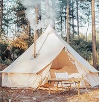 Tente indienne en toile 100% coton, grande taille, pour Camping de luxe Glamping, style indien, cloche