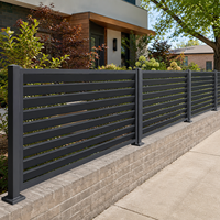 Panneaux de clôture en aluminium sur mesure à lames horizontales 6063-T5 thermolaqués pour jardin et chantier, garantie 10 ans