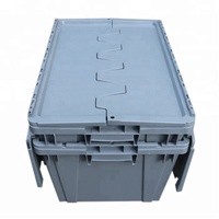 Boîte de rangement de bureau compacte JOIN pour papeterie, bac de transport en plastique, caisse de déménagement pour importateur avec couvercle pliable, caisses de déménagement