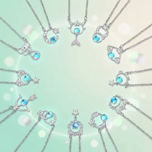 Collar con Colgante de las 12 Constelaciones del Zodiaco, Joyería Delicada con Piedra Lunar para Mujer, Regalo de Cumpleaños, Aniversario o San Valentín, Mejor Venta 2026 - Product Image 1