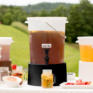 Dispensador de Bebidas Comercial de Plástico con 2 Grifos y Enfriamiento Eléctrico para Eventos de Catering, Fiestas, Bodas, Restaurantes y Bufés - Product Image 4