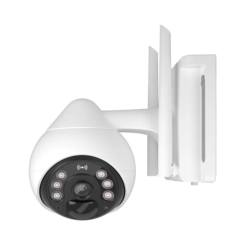 Groothandel Cctv Zonnepaneel 2mp 1080P 4Gcamera Buiten Zonnepaneel Geestloze Camera Dubbele Lichtbron Nachtzicht 20 Meter