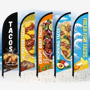 Bandera de Plumas Personalizada TACOS (Mástil No Incluido) - Pancarta Publicitaria para Comida al Aire Libre, Playa, Food Truck y Promoción de Tiendas - Product Image 2