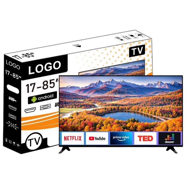 Accept Custom OEM 65 Inch Smart TV 4K Big Screen Ultra HD LED TV Smart Television 65 Inch Android Tv
