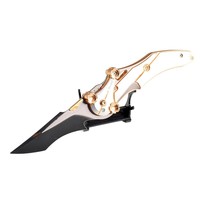 Aleación de zinc completamente metálica de 27cm, resistente, sin afilar, para juegos, regalo coleccionable, Arena Breakout Pity, cuchillo plegado, fundición, armadura de 257G