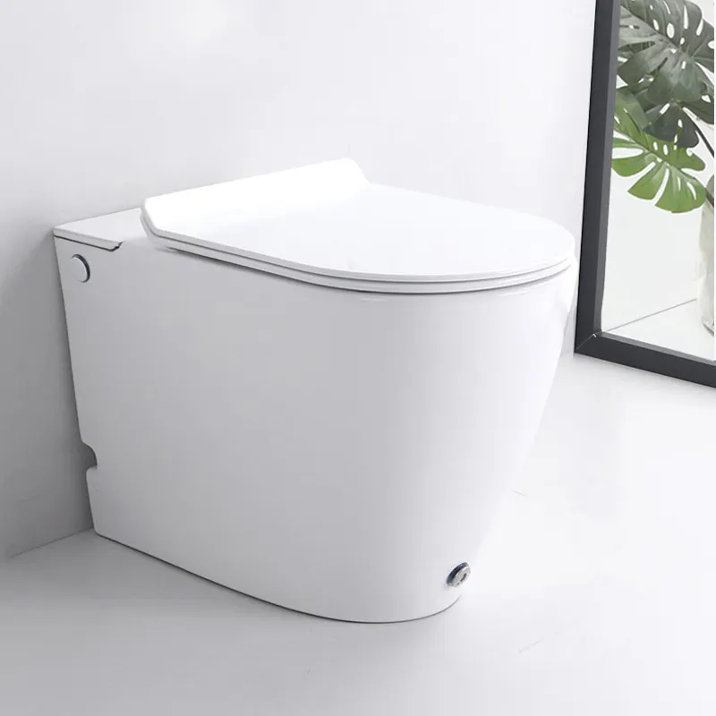 बाथरूम पानी की टंकी के बिना डब्ल्यूसी tankless कोई तालाब पल्स शौचालय चीनी मिट्टी मंजिल घुड़सवार शौचालय के साथ बैटरी
