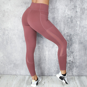 Nouveaux vêtements de sport pour femmes, leggings de fitness imprimés, maille, effet push-up, taille haute, nylon, ensembles de pantalons de yoga sans couture pour la salle de sport - Product Image 2